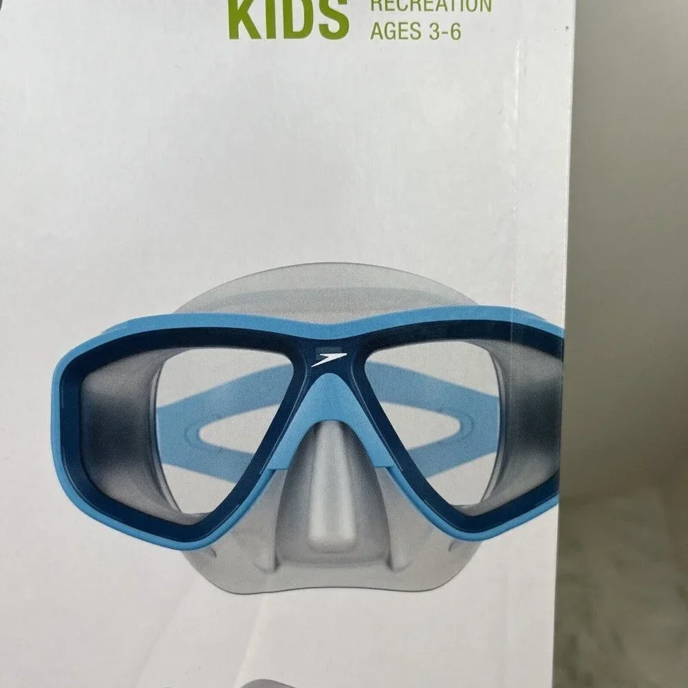 NEW Speedo Kids Mask Snorkel Beginner Set Dive Surf Gazer Lime Green Blue
